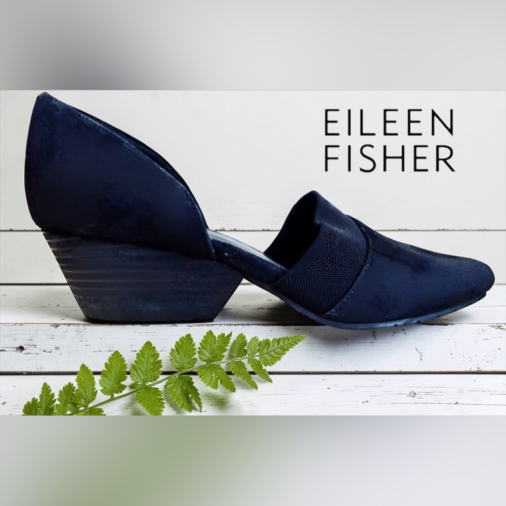 Eileen Fisher Size 7.5 Black Hilly d'Orsay Pumps NEW! - Picture 2 of 6